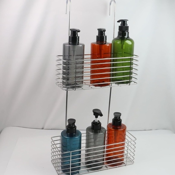 Silver Over-the-Door Shower Caddy (060) - Picture 2 of 6